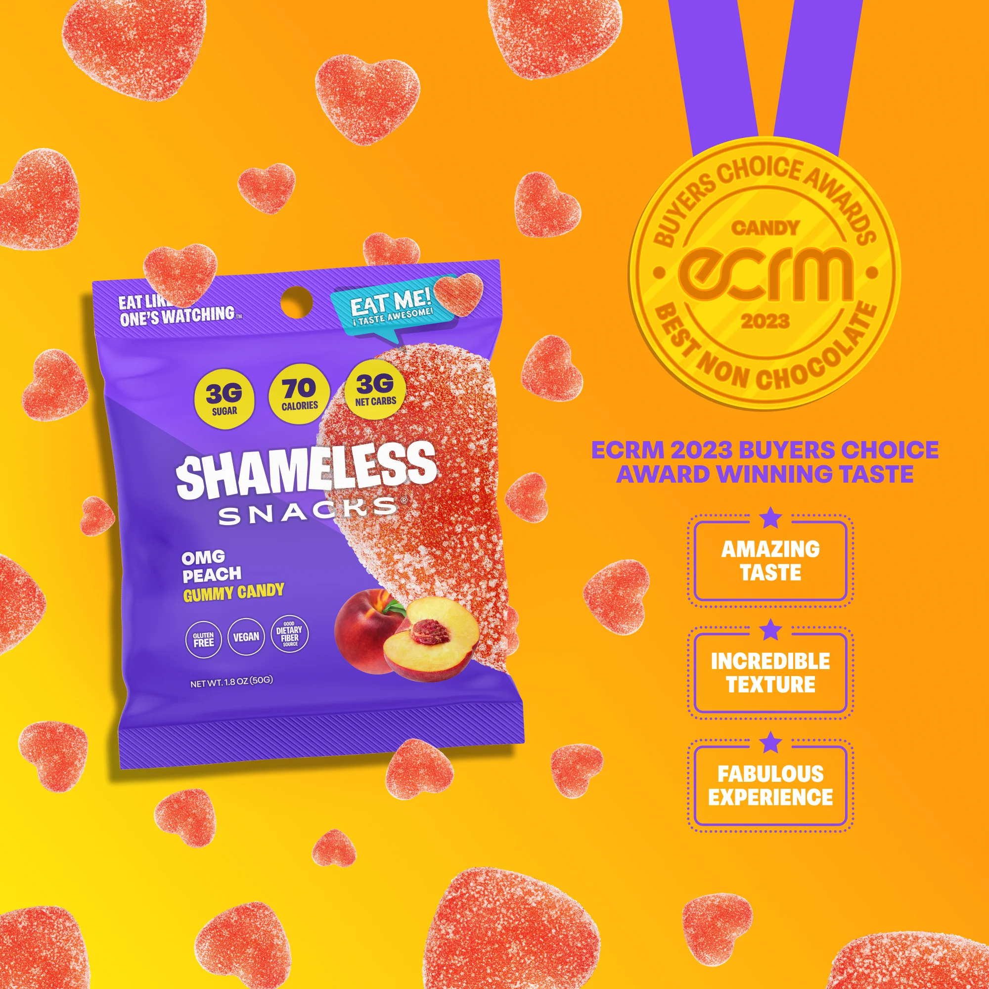 OMG Sour Peach Gummies - Samples - Image 3