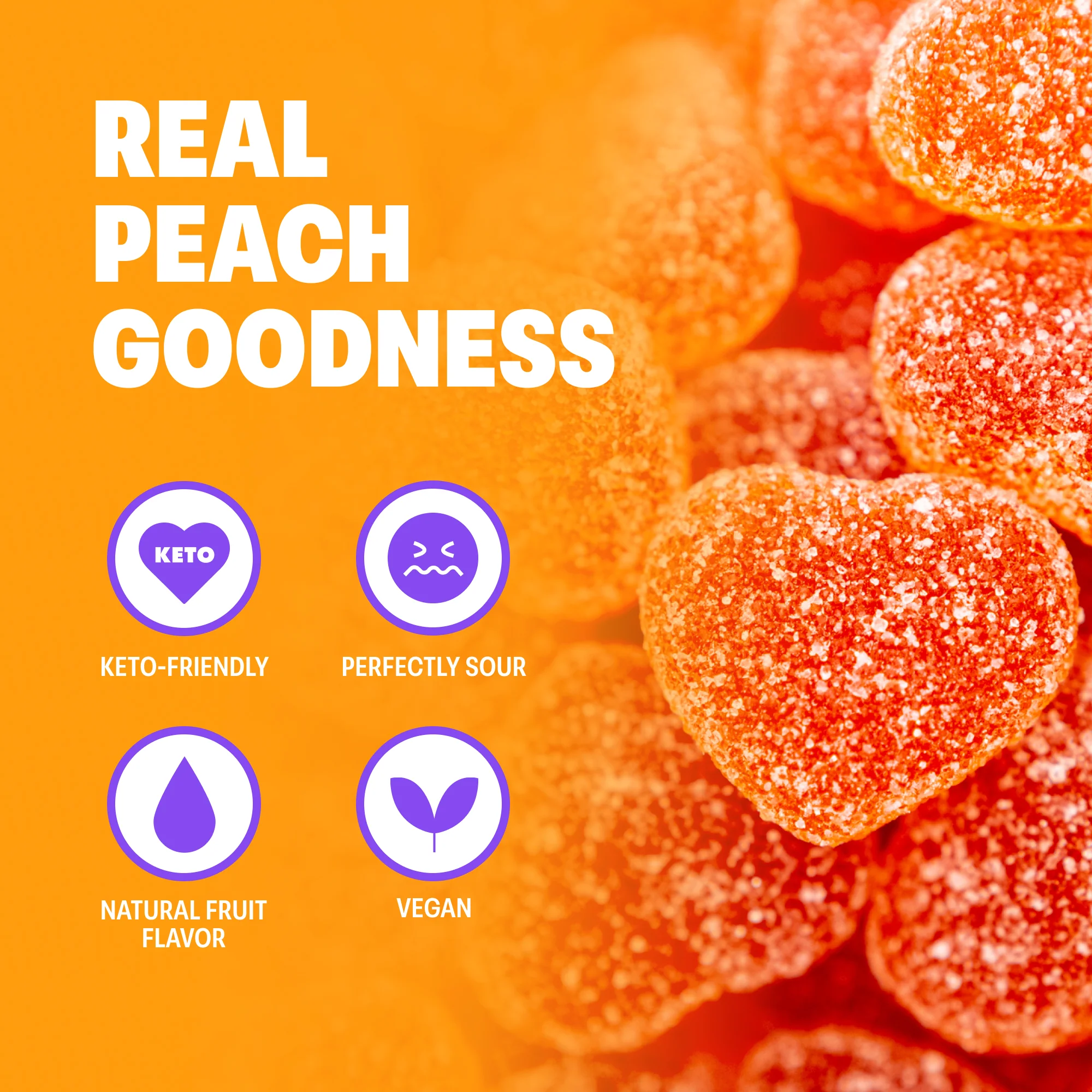 OMG Sour Peach Gummies - Samples - Image 5