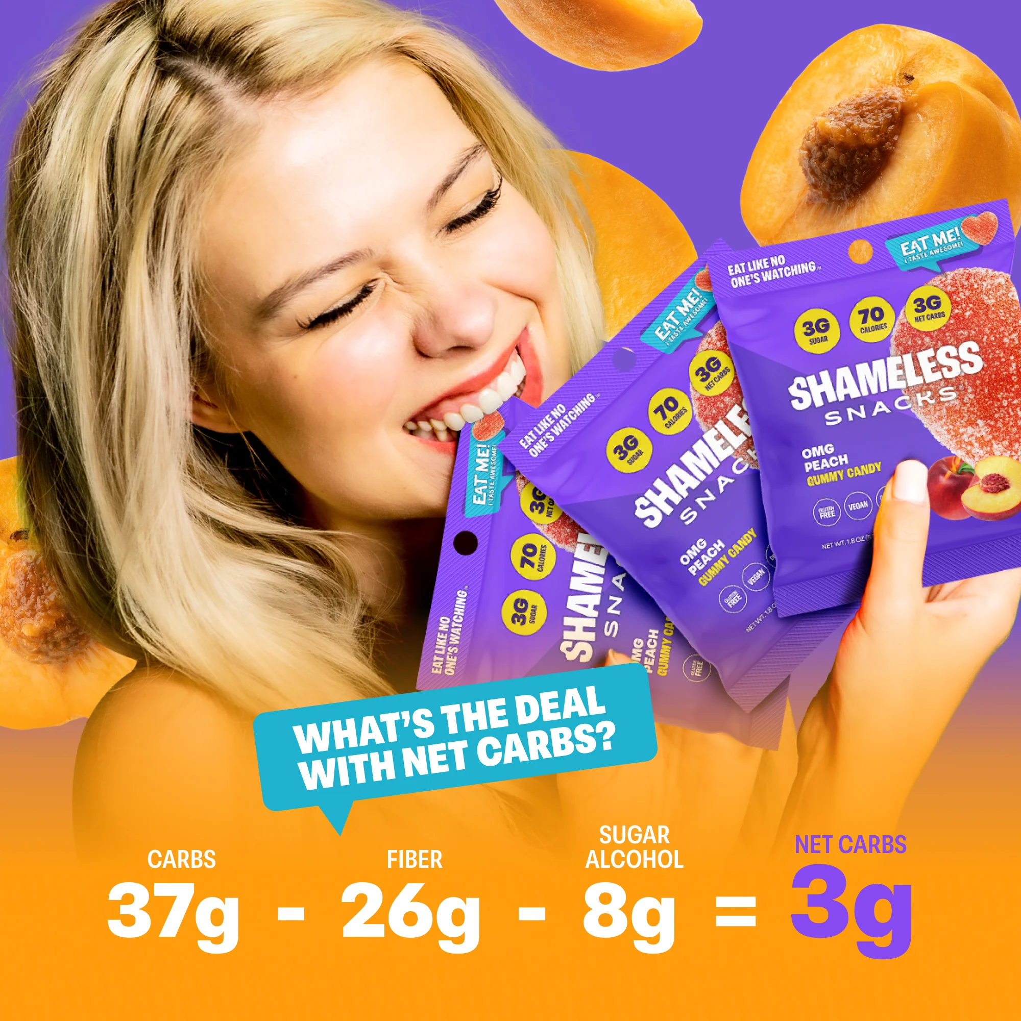 OMG Sour Peach Gummies - Samples - Image 6